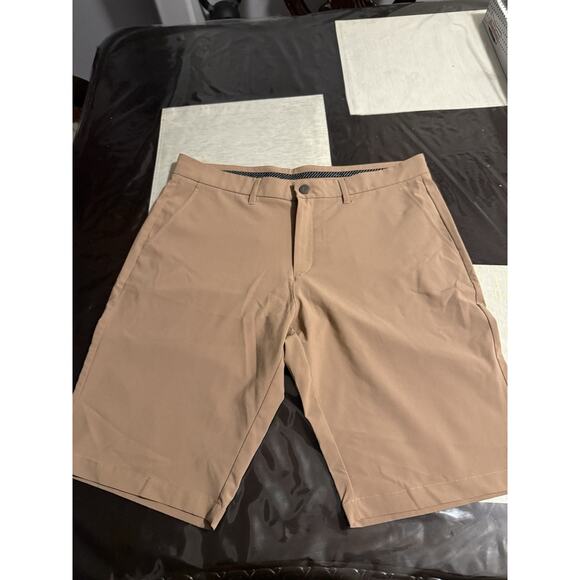Primo Shorts Mens 36 Brown Performance Stretch Athletic Golf Casual 10” Inseam - Picture 1 of 8